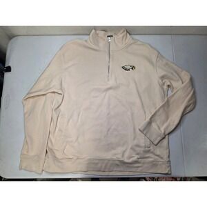 J. America Green Elements XL Cream Eagle Embroidered Quarter Zip Sweatshirt